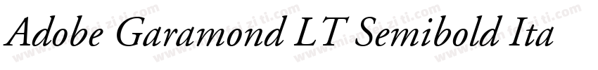 Adobe Garamond LT Semibold Italic字体转换